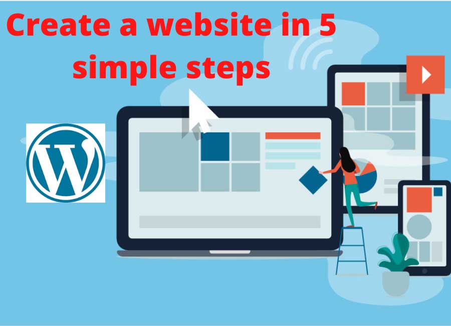 Create a website in 5 steps, how to create a website, create a WordPress website