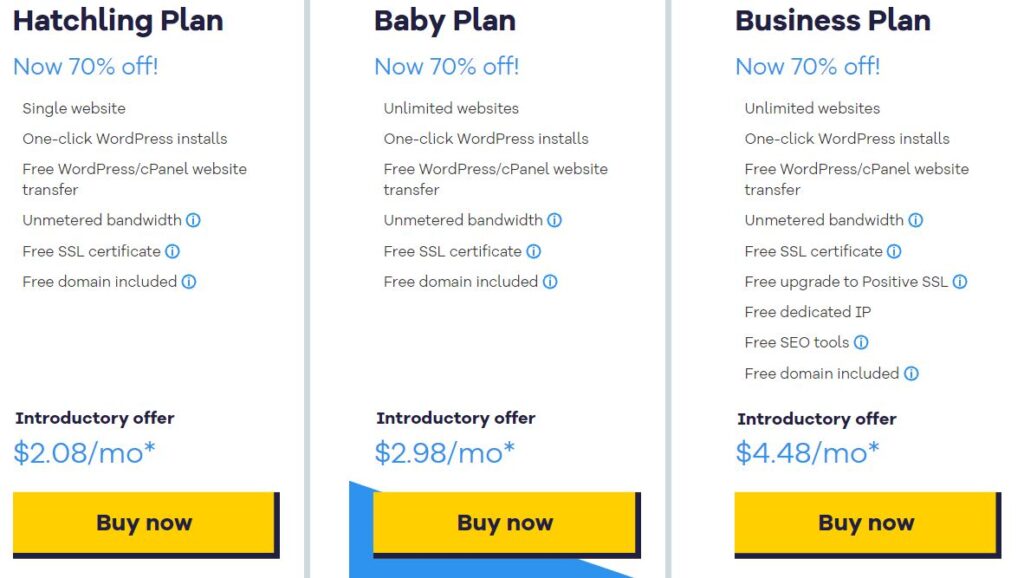 Hostgator plans