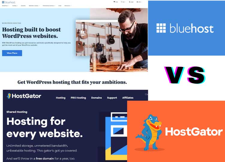 Bluehost vs Hostgator comparison